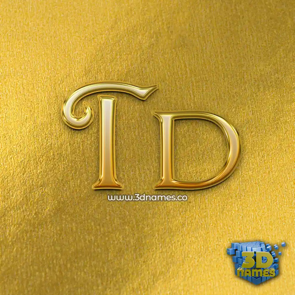 td in All Gold style - 3D name wallpaper