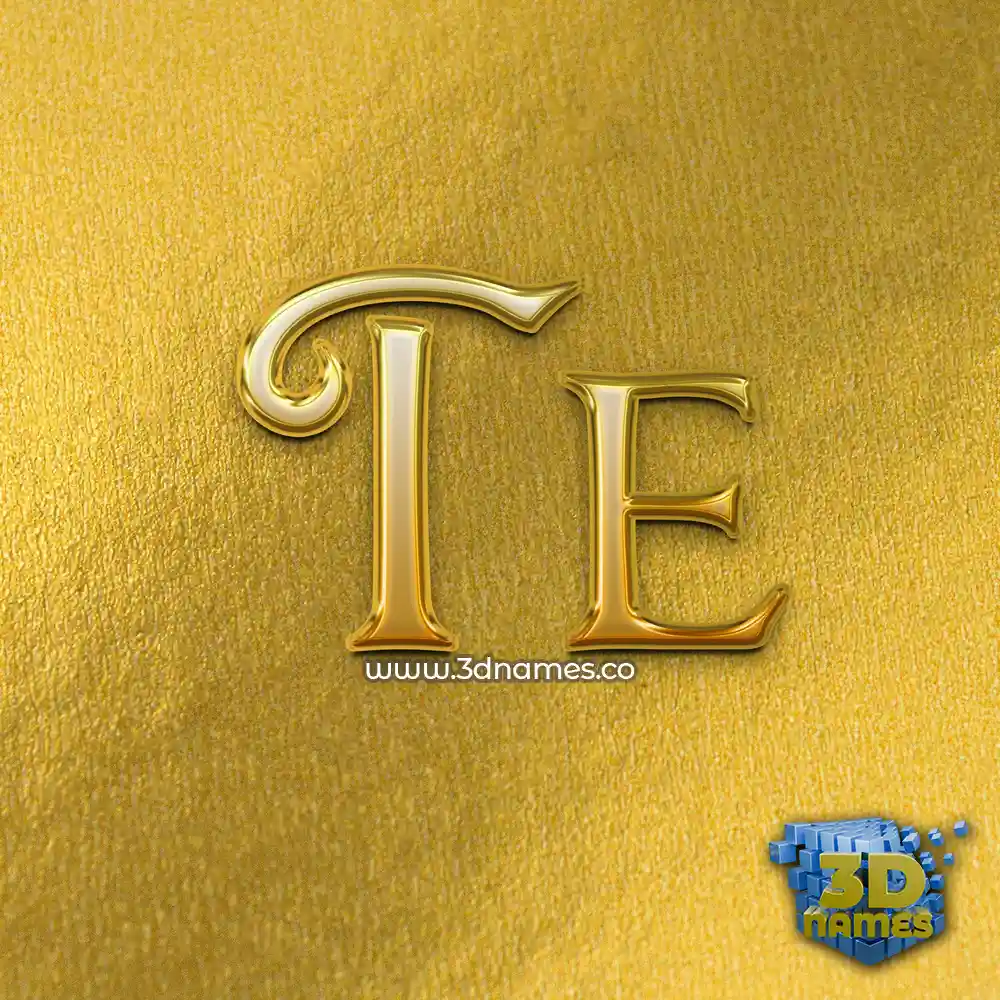 te in All Gold style - 3D name wallpaper
