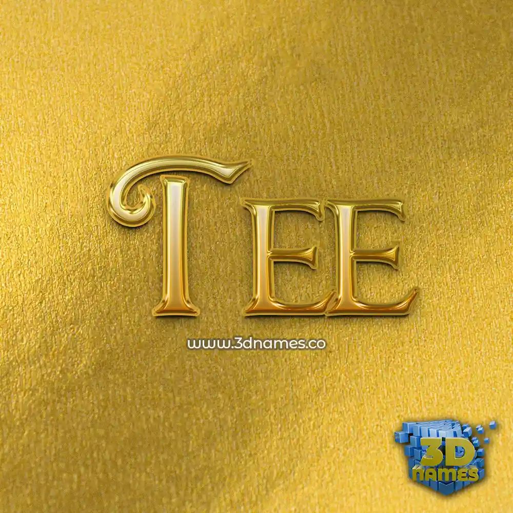 tee in All Gold style - 3D name wallpaper