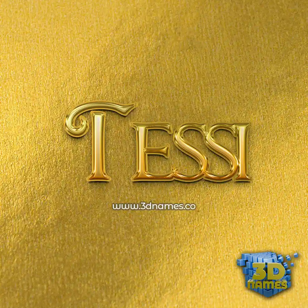 tessi in All Gold style - 3D name wallpaper
