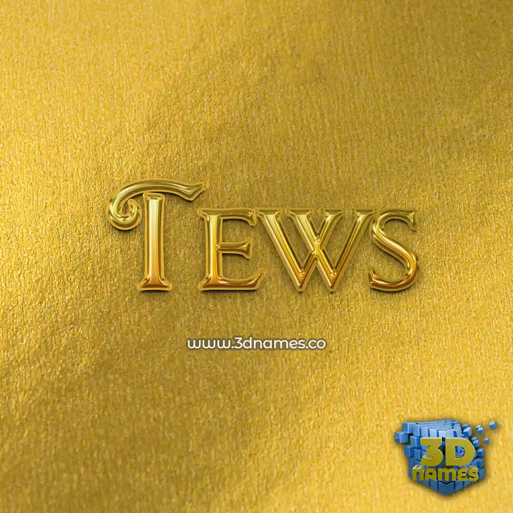 tews in All Gold style - 3D name wallpaper