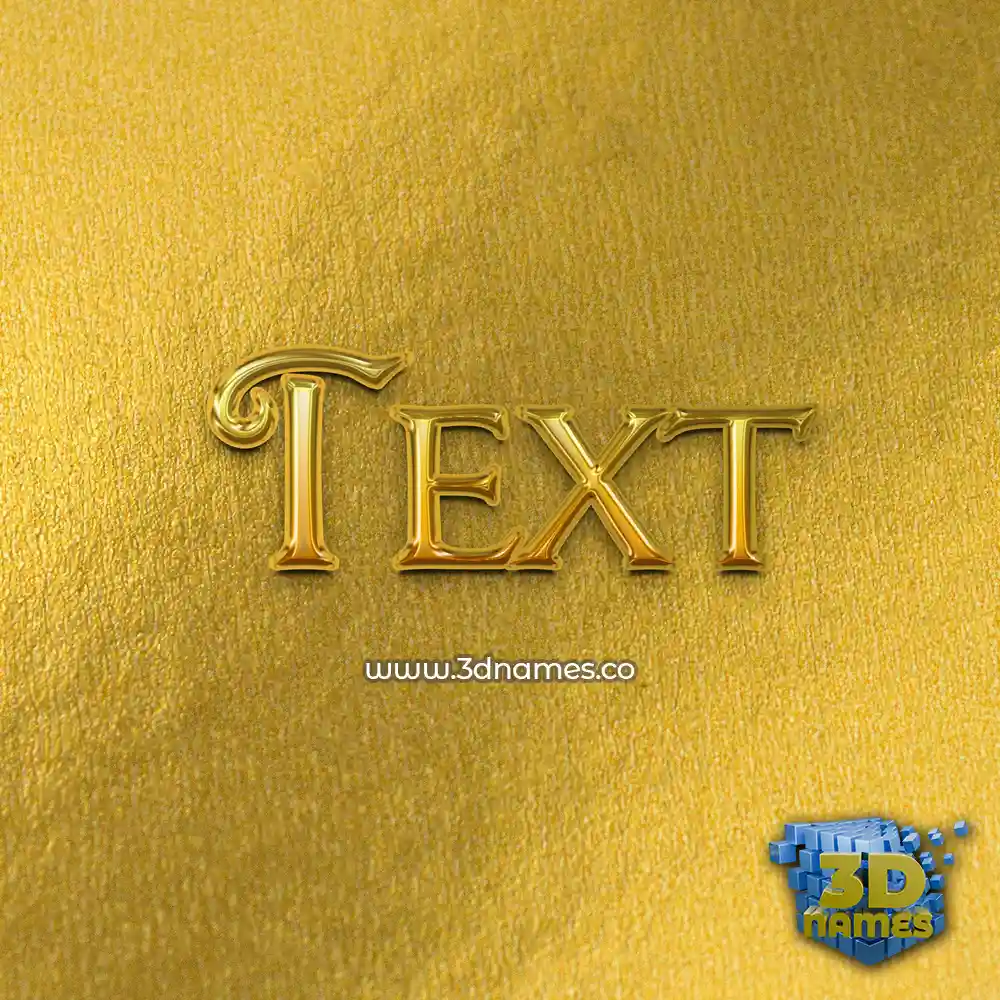 text in All Gold style - 3D name wallpaper