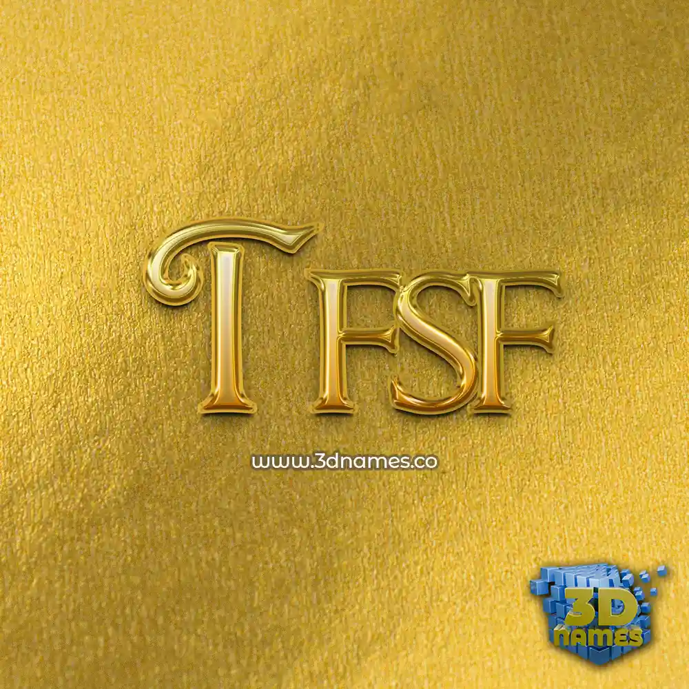 tfsf in All Gold style - 3D name wallpaper