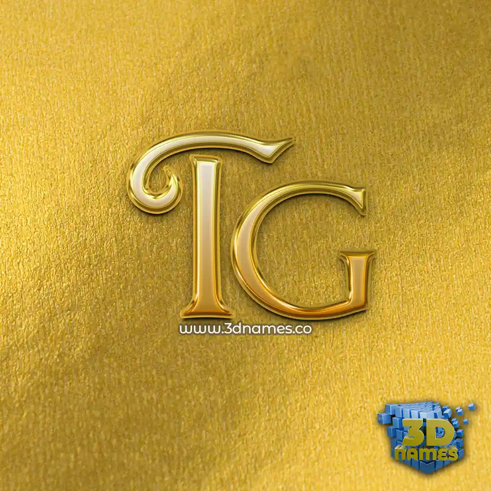 tg in All Gold style - 3D name wallpaper