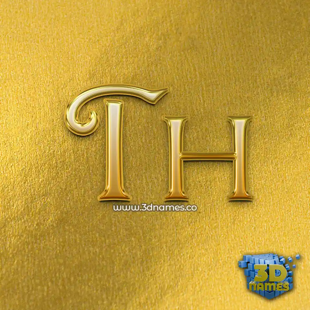 th in All Gold style - 3D name wallpaper