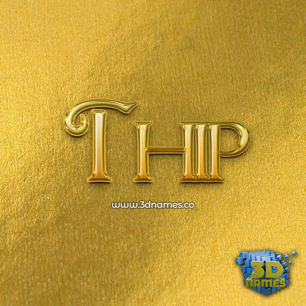thip in All Gold style - 3D name wallpaper