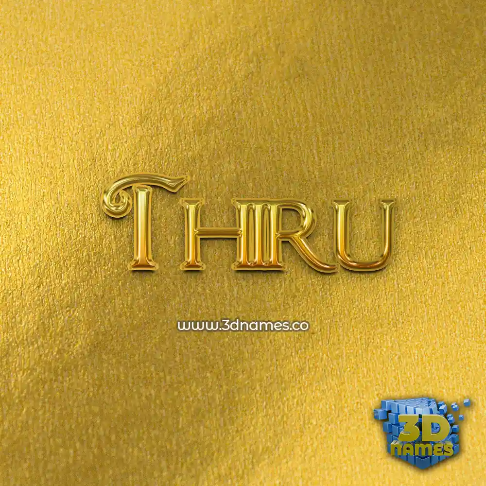 thiru in All Gold style - 3D name wallpaper