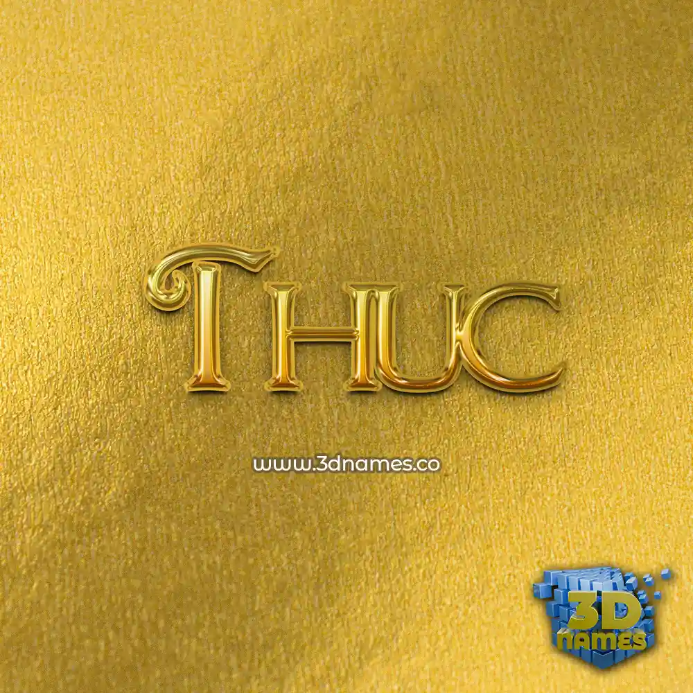 thuc in All Gold style - 3D name wallpaper