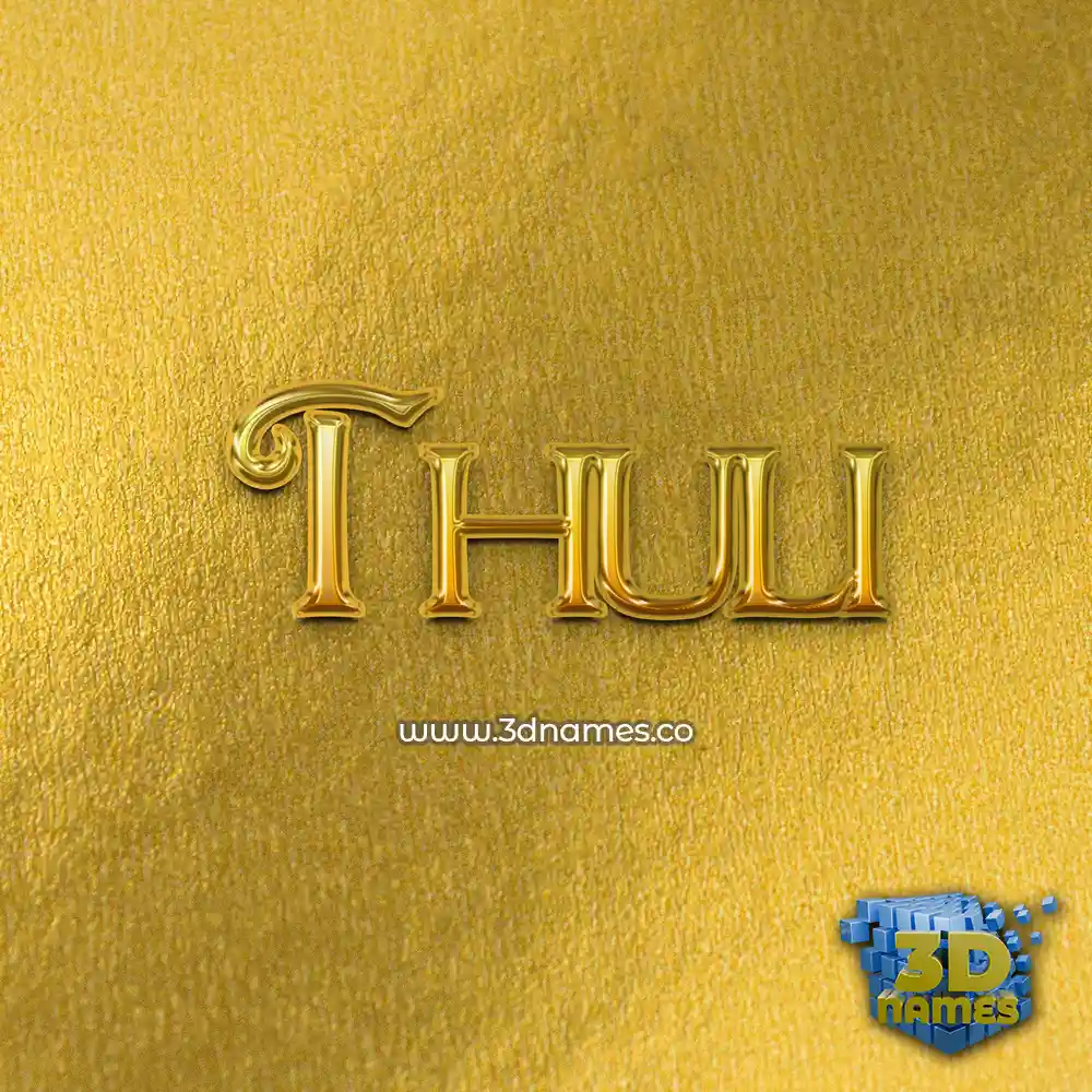 thuli in All Gold style - 3D name wallpaper