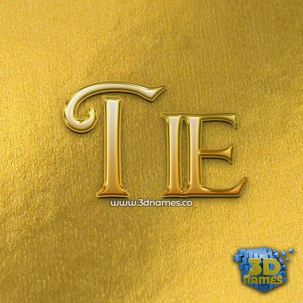 tie in All Gold style - 3D name wallpaper