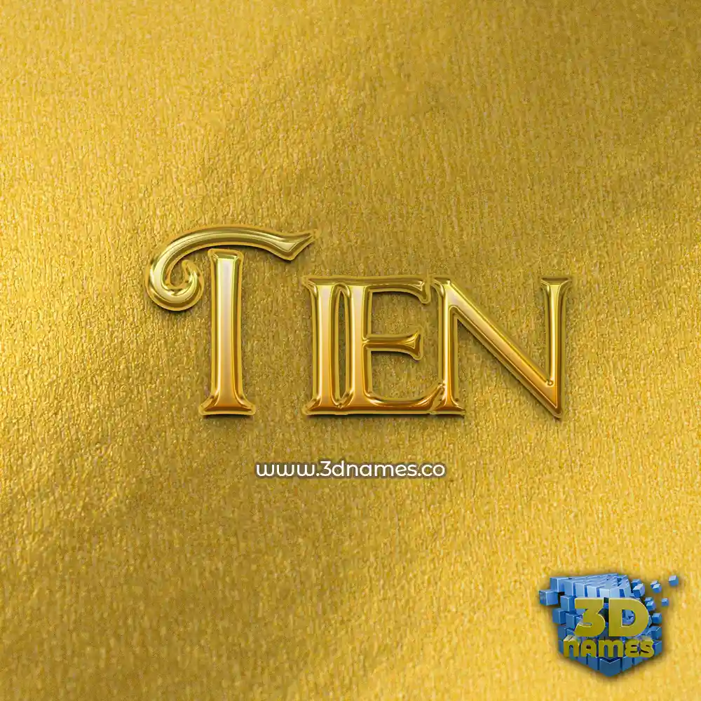 tien in All Gold style - 3D name wallpaper