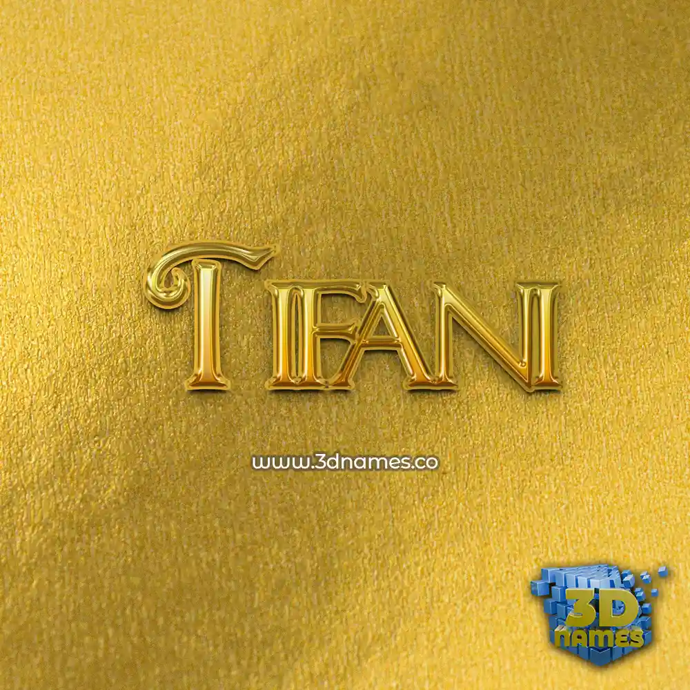 tifani in All Gold style - 3D name wallpaper