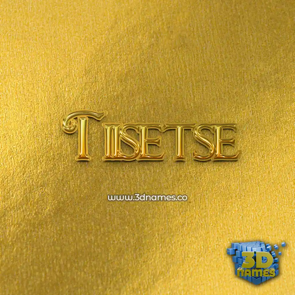 tiisetse in All Gold style - 3D name wallpaper