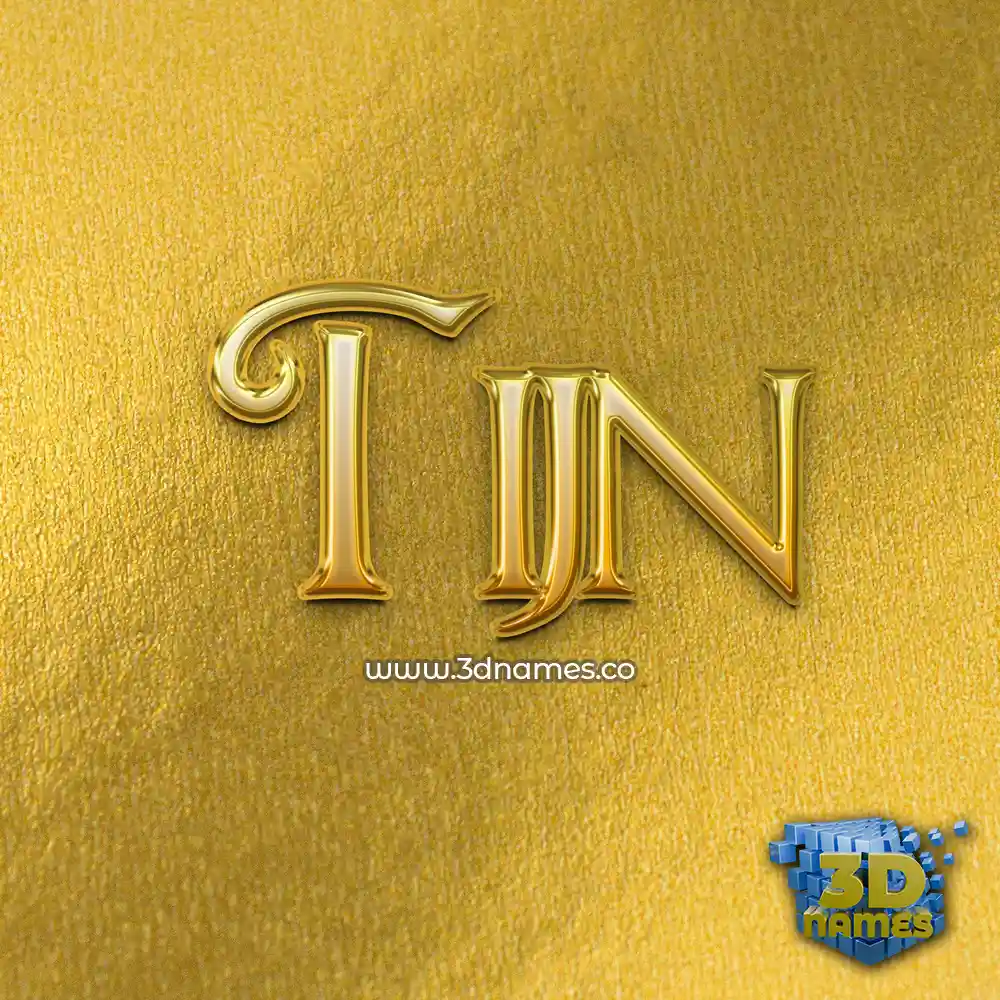 tijn in All Gold style - 3D name wallpaper