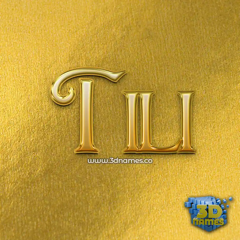 tili in All Gold style - 3D name wallpaper