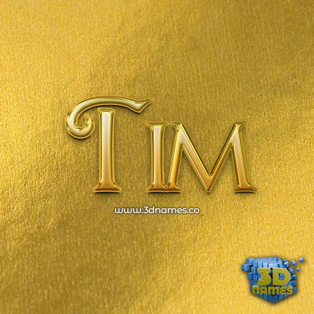 tim in All Gold style - 3D name wallpaper