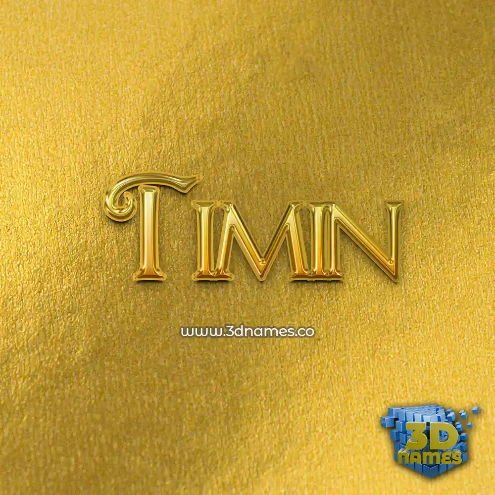 timin in All Gold style - 3D name wallpaper