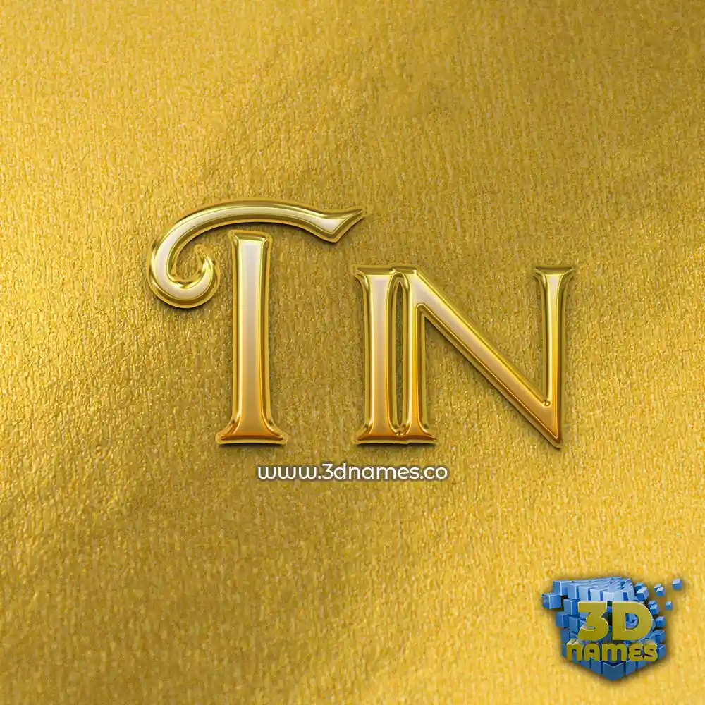 tin in All Gold style - 3D name wallpaper