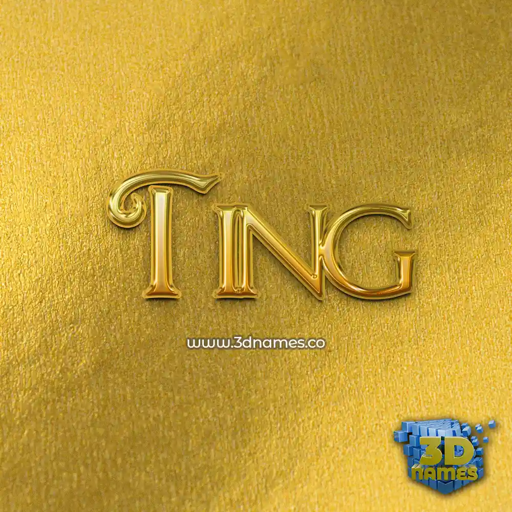 ting in All Gold style - 3D name wallpaper