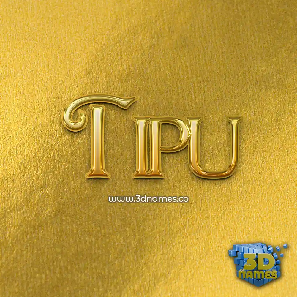 tipu in All Gold style - 3D name wallpaper