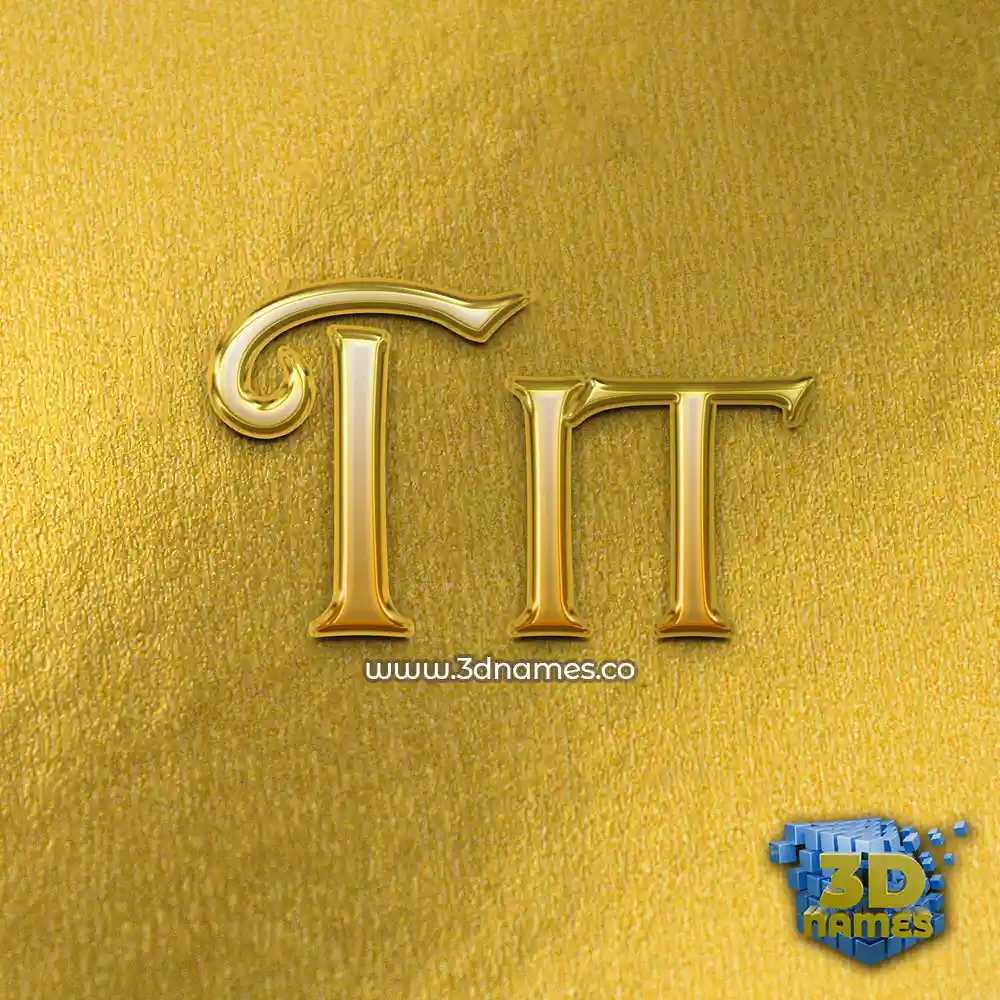tit in All Gold style - 3D name wallpaper