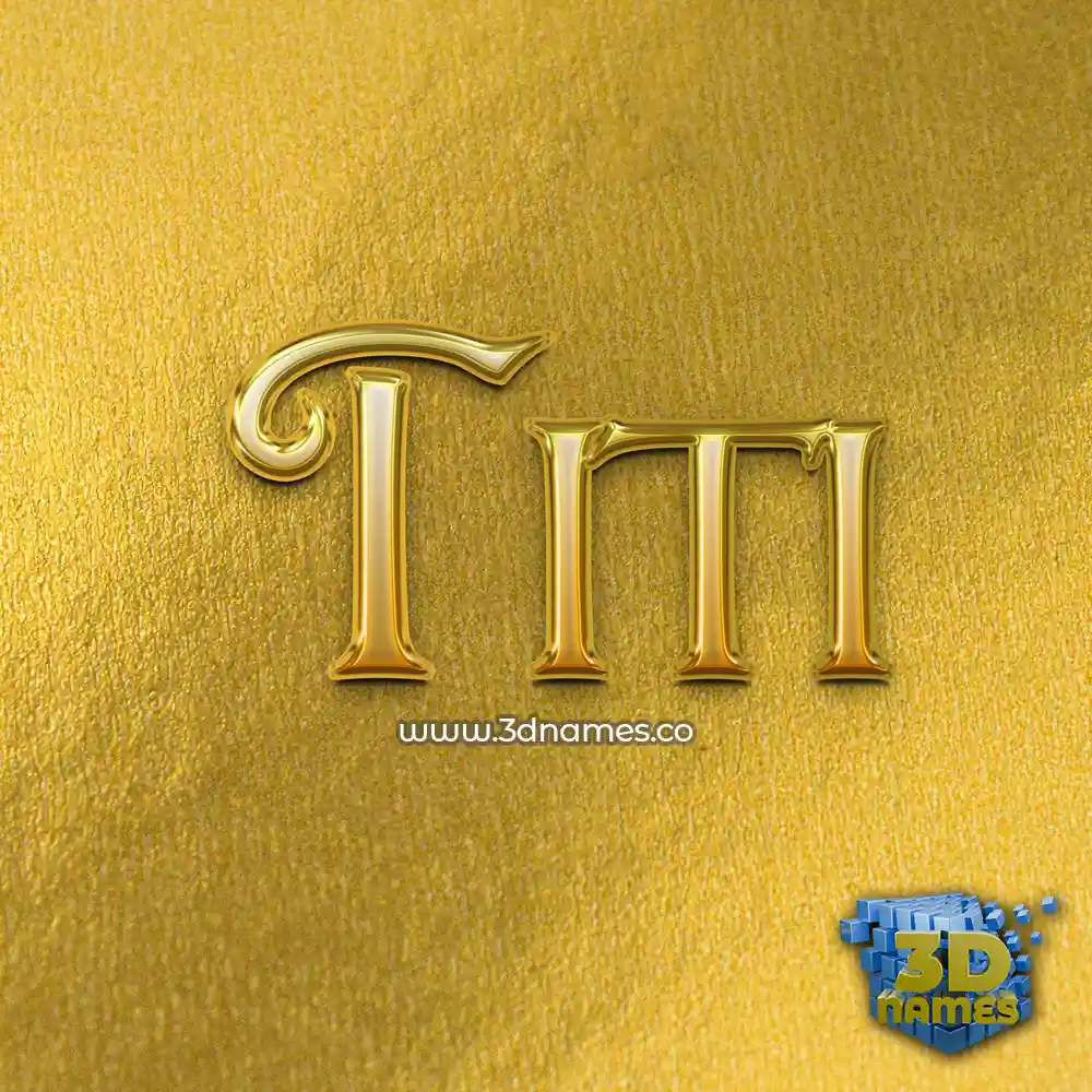titi in All Gold style - 3D name wallpaper