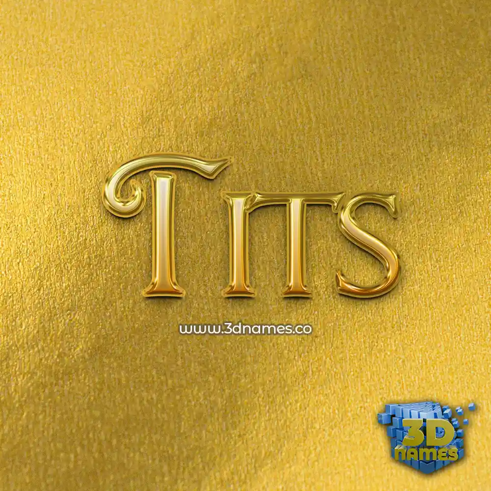tits in All Gold style - 3D name wallpaper