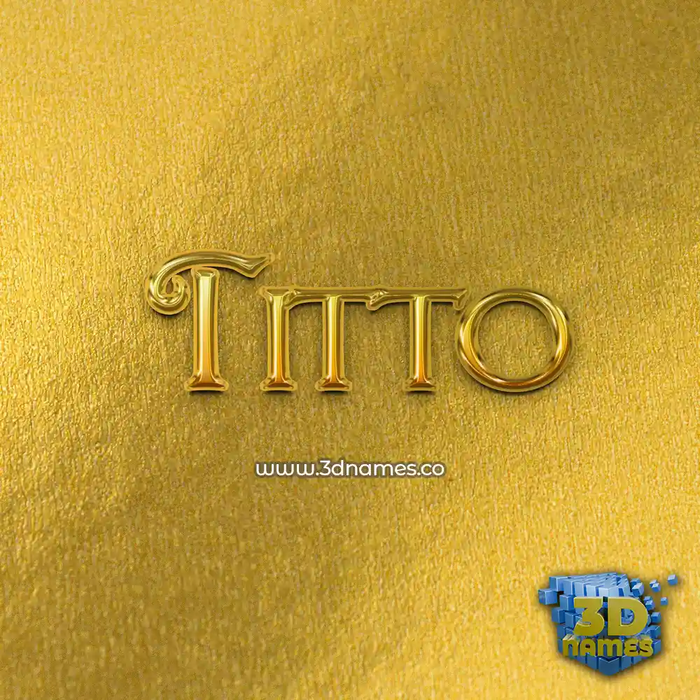 titto in All Gold style - 3D name wallpaper
