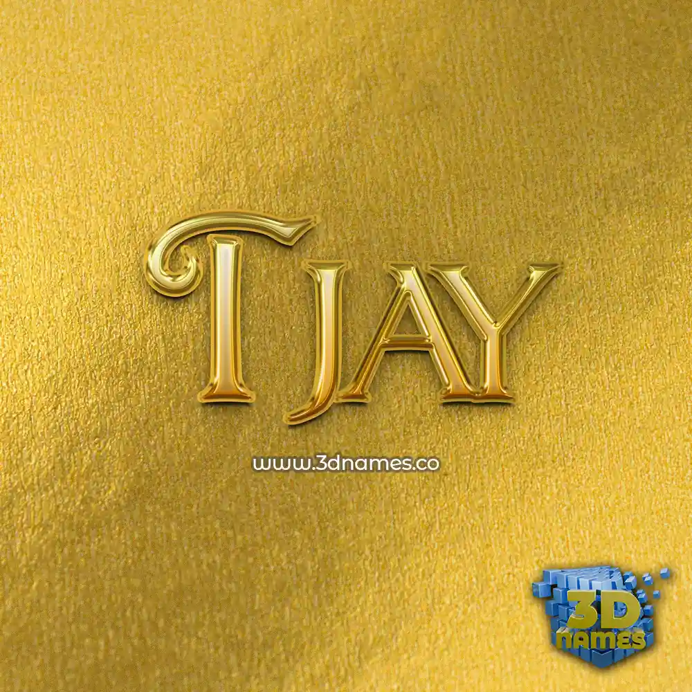 tjay in All Gold style - 3D name wallpaper