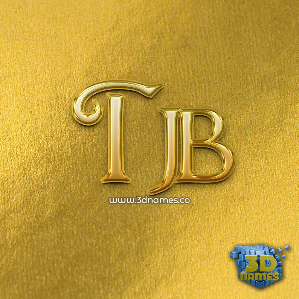 tjb in All Gold style - 3D name wallpaper