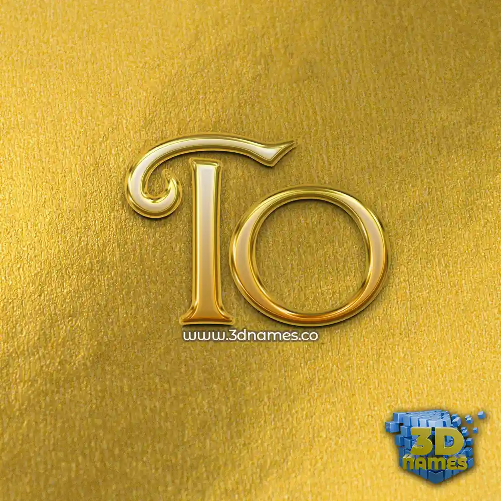 to in All Gold style - 3D name wallpaper