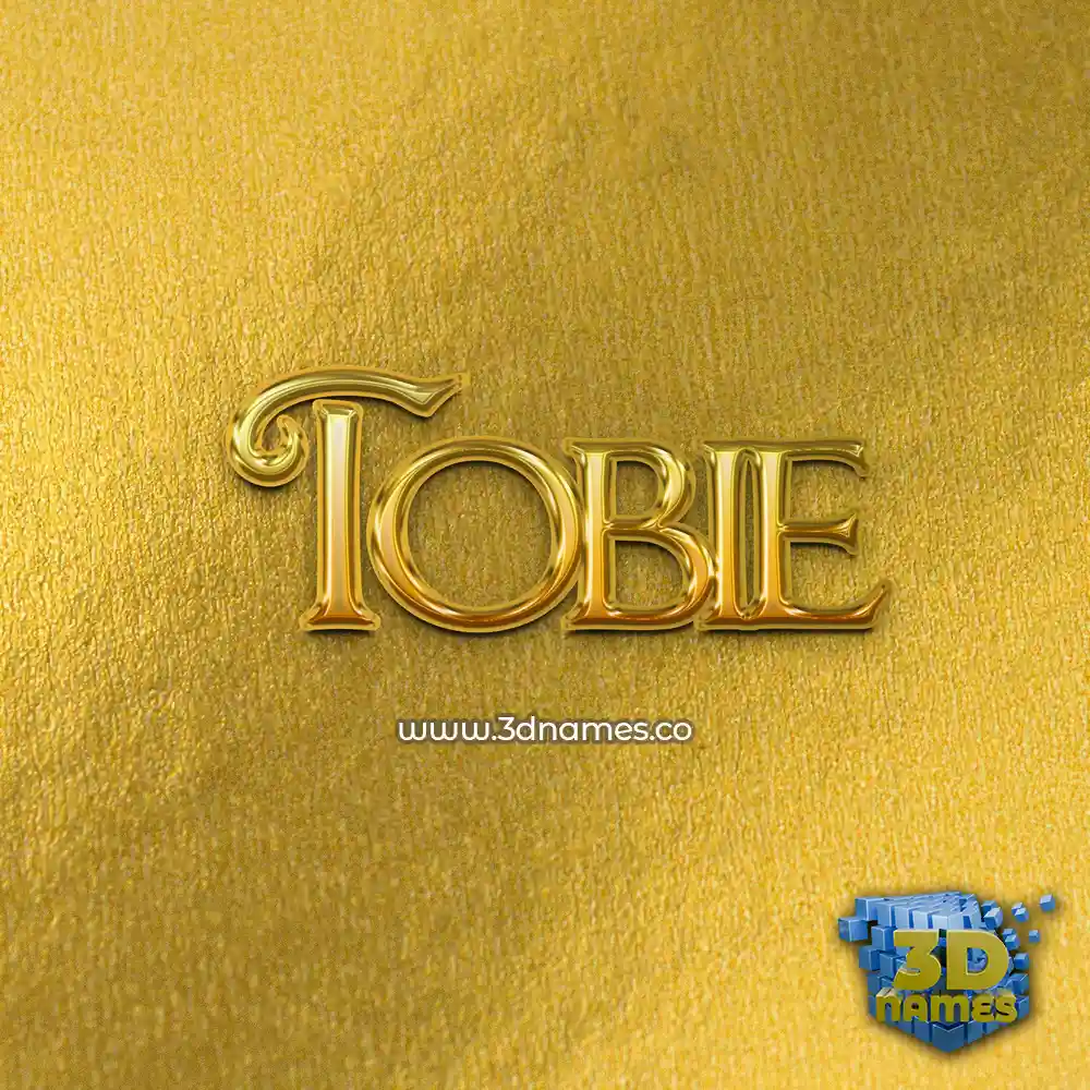 tobie in All Gold style - 3D name wallpaper
