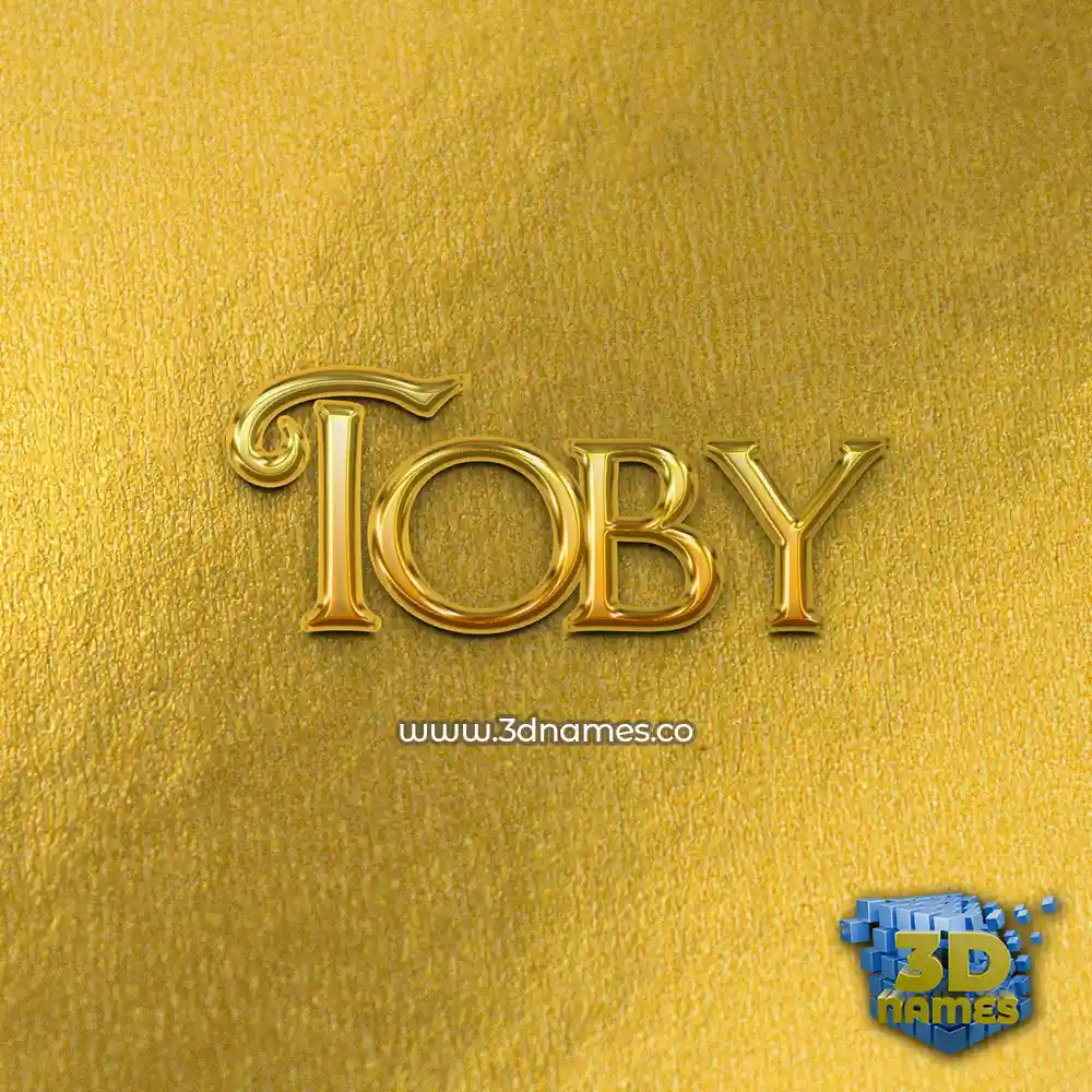 toby in All Gold style - 3D name wallpaper