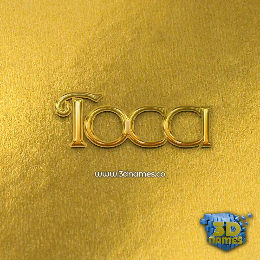 tocci in All Gold style - 3D name wallpaper