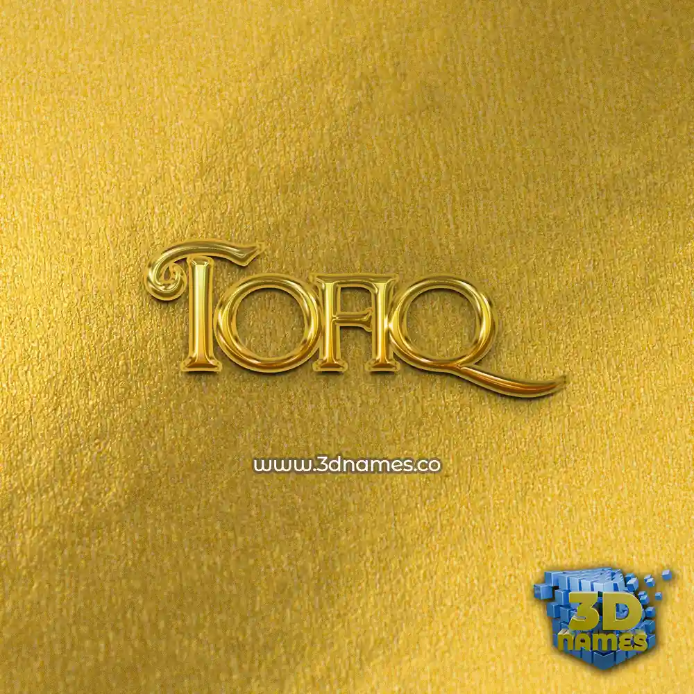 tofiq in All Gold style - 3D name wallpaper