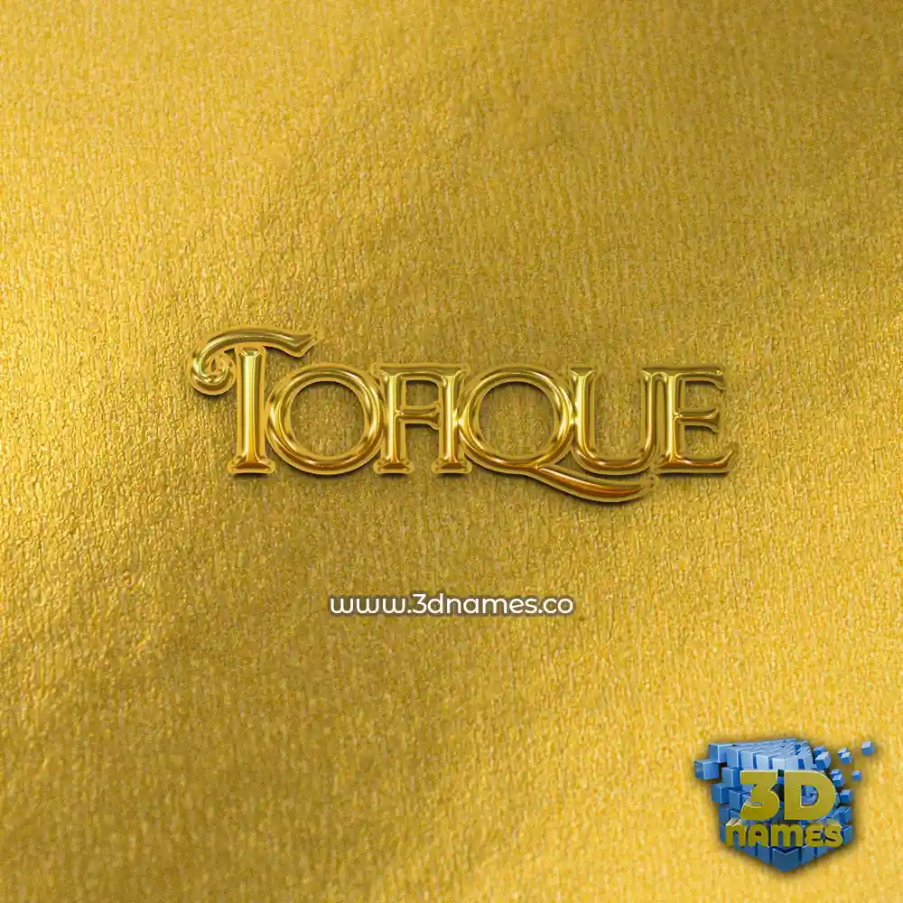 tofique in All Gold style - 3D name wallpaper