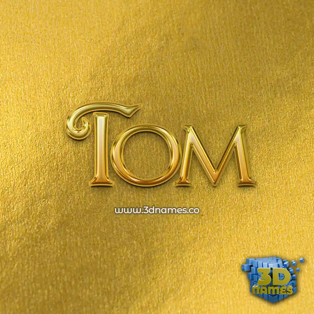 tom in All Gold style - 3D name wallpaper