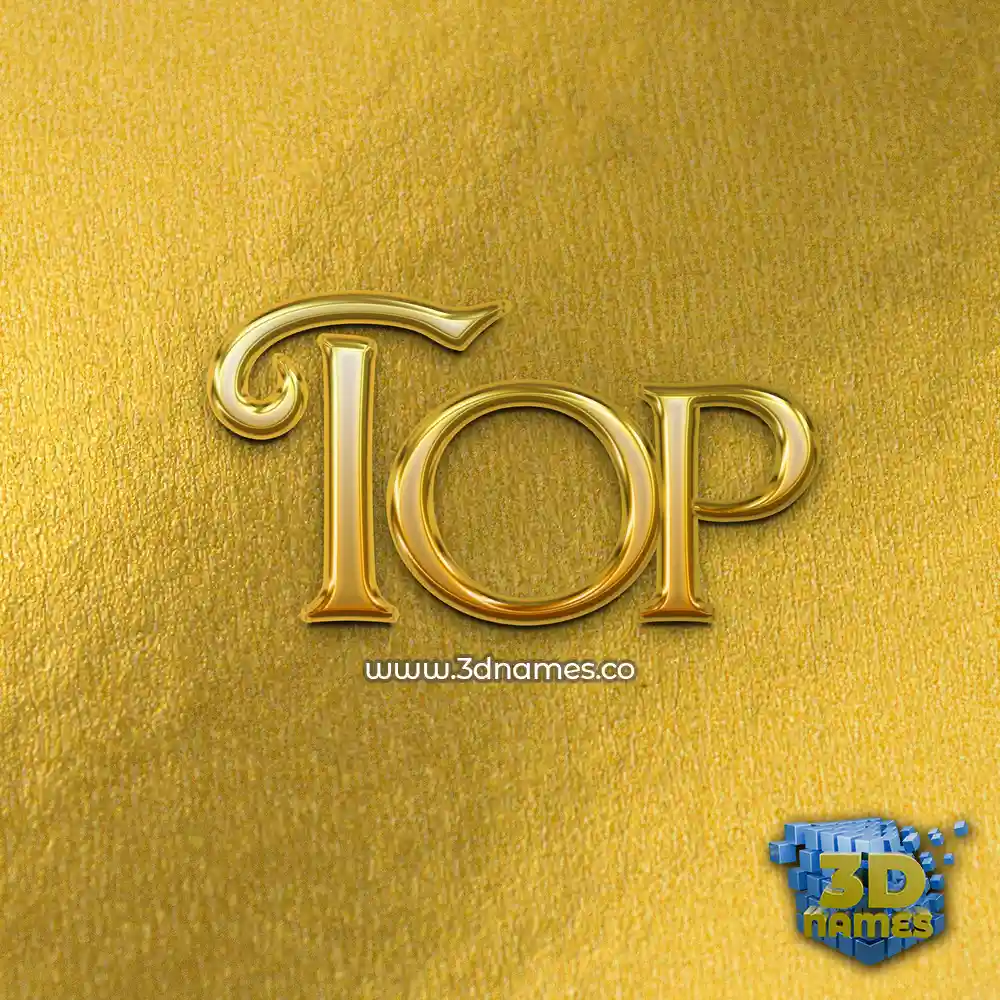 top in All Gold style - 3D name wallpaper