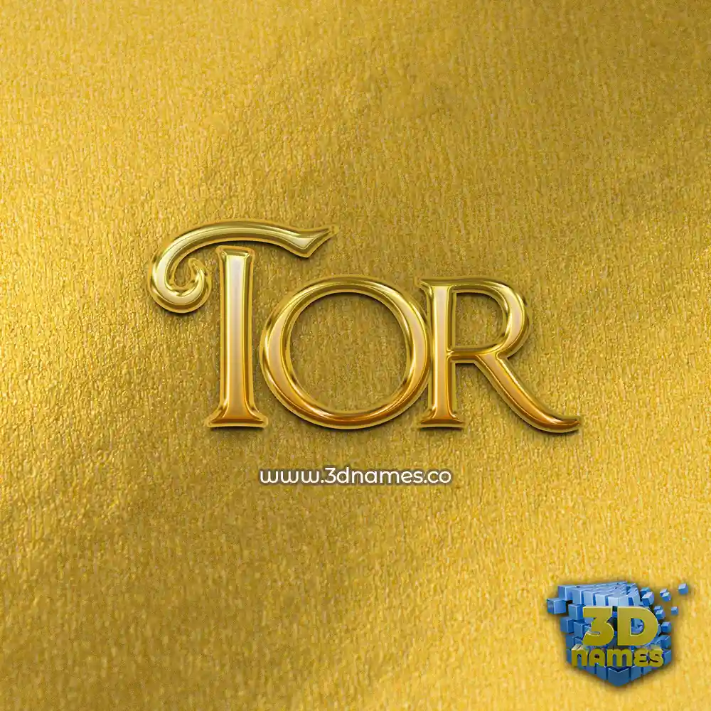 tor in All Gold style - 3D name wallpaper