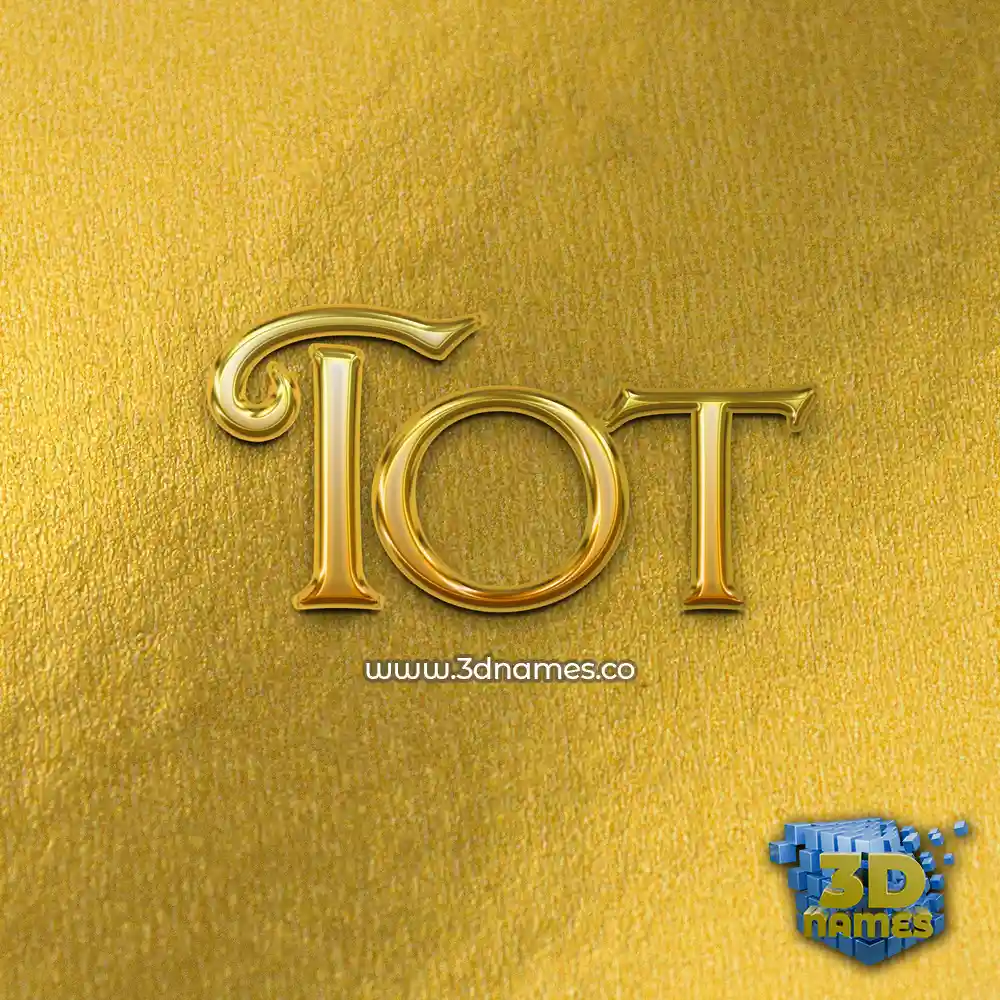 tot in All Gold style - 3D name wallpaper
