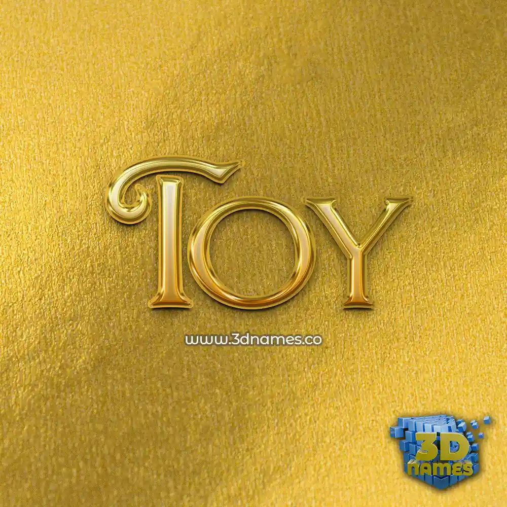 toy in All Gold style - 3D name wallpaper