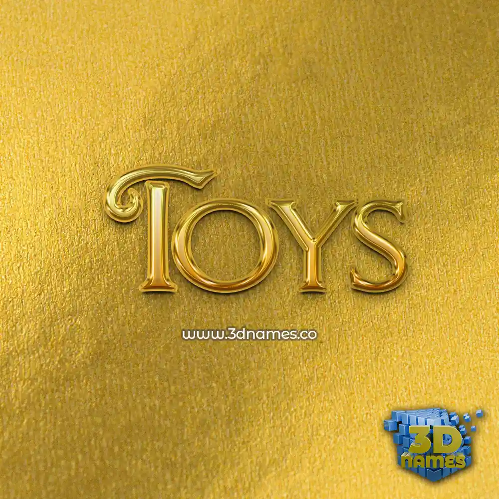 toys in All Gold style - 3D name wallpaper