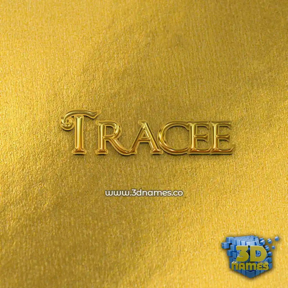 tracee in All Gold style - 3D name wallpaper