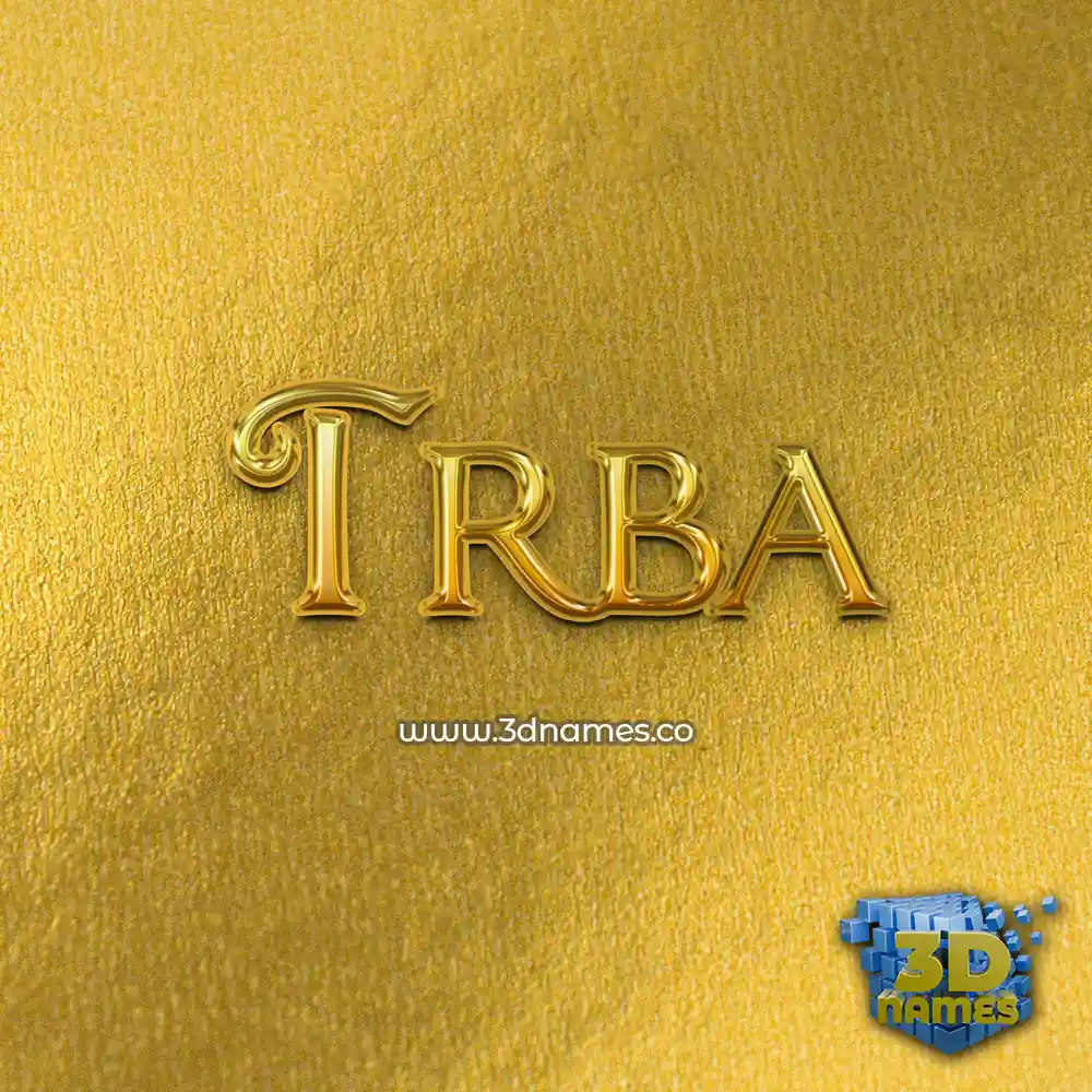 trba in All Gold style - 3D name wallpaper