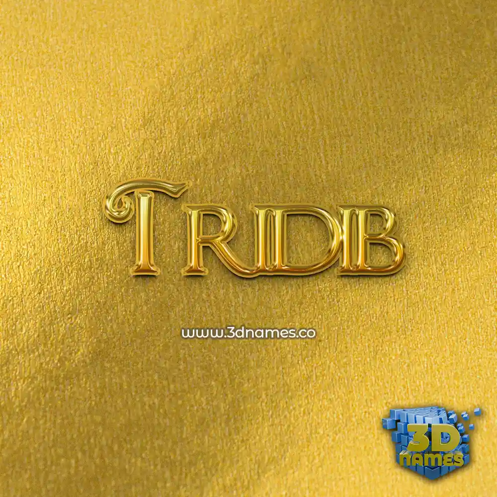 tridib in All Gold style - 3D name wallpaper
