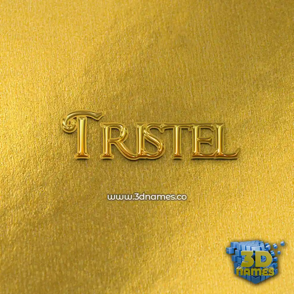 tristel in All Gold style - 3D name wallpaper