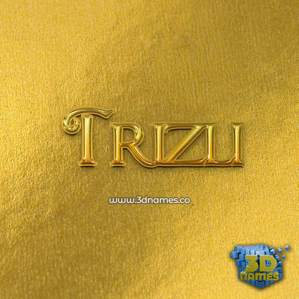 trizli in All Gold style - 3D name wallpaper