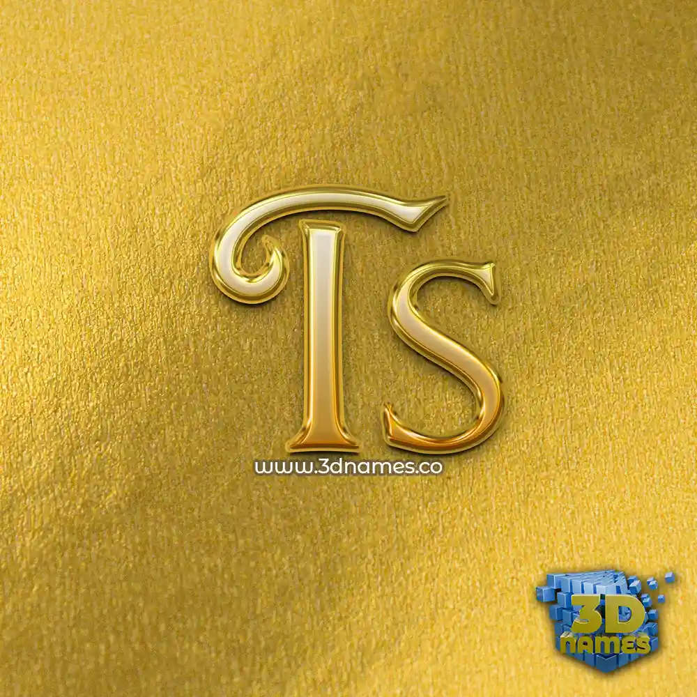 ts in All Gold style - 3D name wallpaper