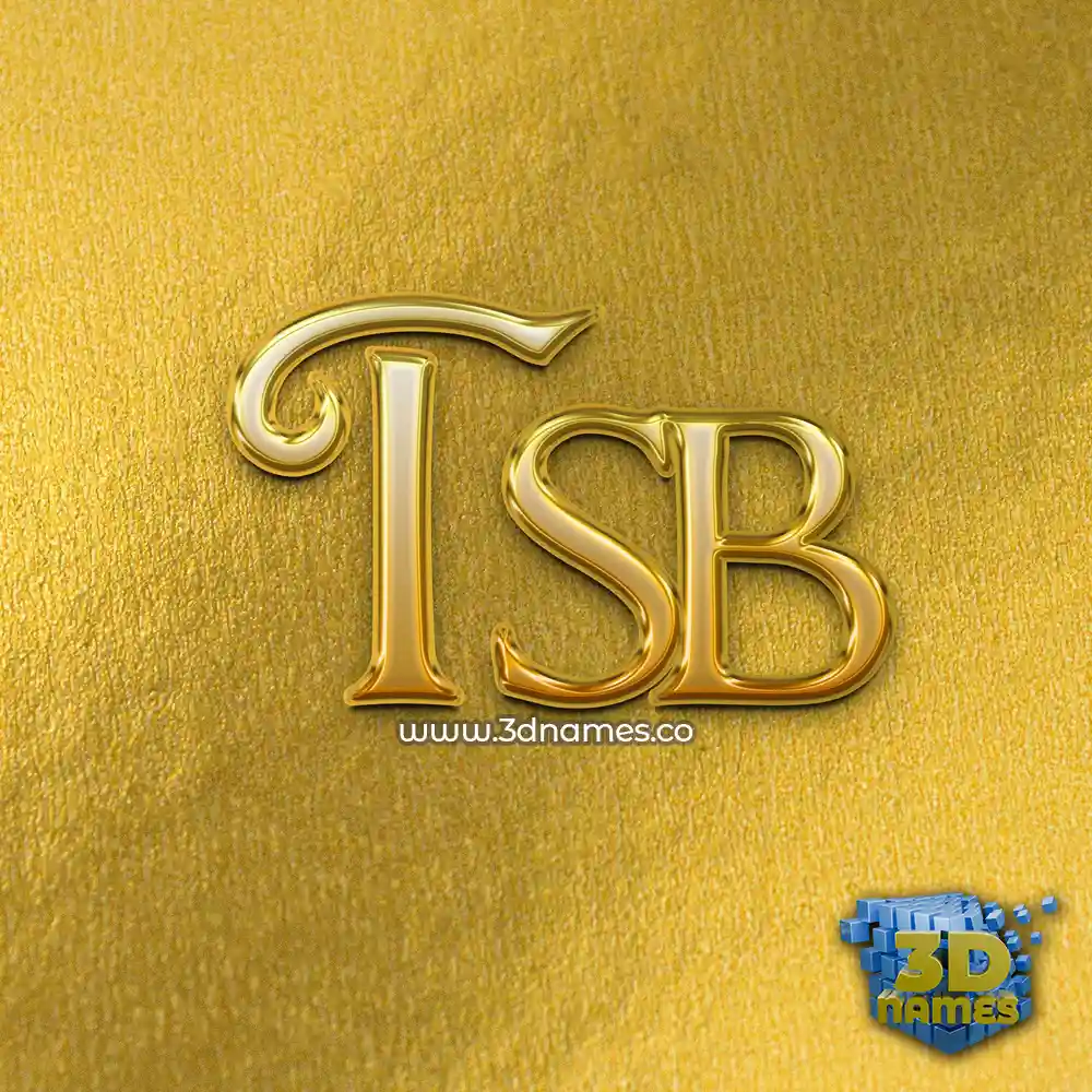 tsb in All Gold style - 3D name wallpaper