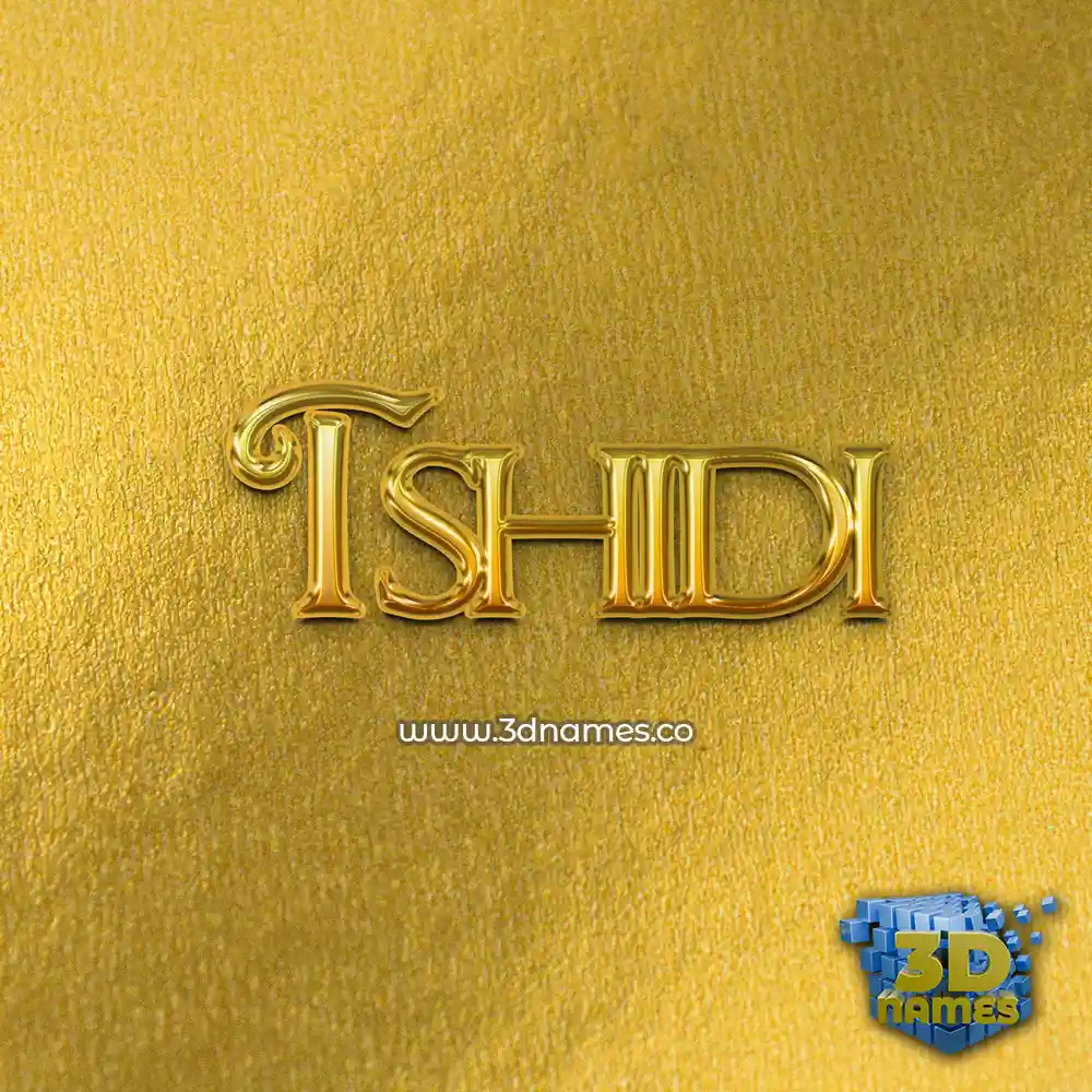 tshidi in All Gold style - 3D name wallpaper